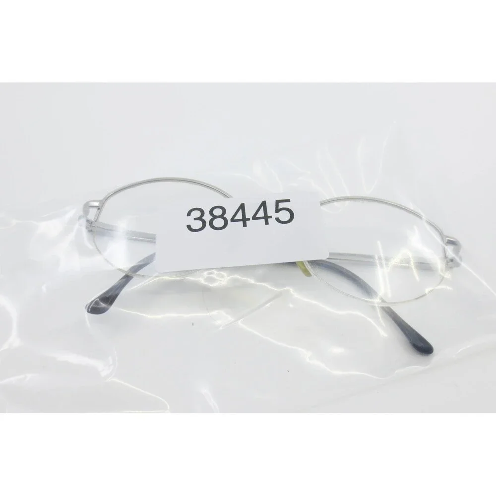 Emporio Armani 080 707 Silver Oval Semi Rimless Eyeglasses Made in Italy